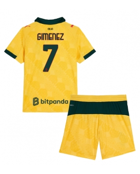 Billige Fotballdrakt AC Milan Santiago Gimenez #7 Replika Tredjedraktsett Barn 2025-26 Kortermet (med bukser)